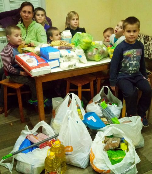 Thank you for helping a family with 8 children in Lyubimovka!