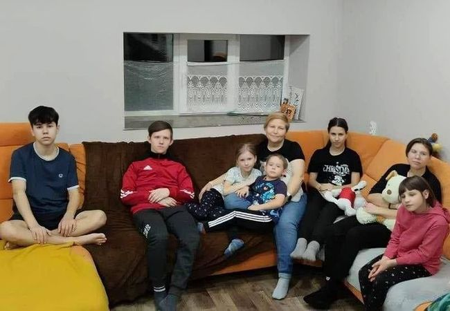We congratulate the big adoptive family on their return to Ukraine