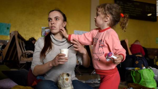 Yana Matiushenkova, 30, fled to Poland but after three weeks there she said she felt depressed and her daughter Arina, 3, kept acting out