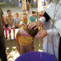 Крещение детей из детского отделения «Кировского дома инвалидов»